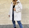 Twice kabát fehér – Női átmeneti kabát – Innova Fashion – 7. kép